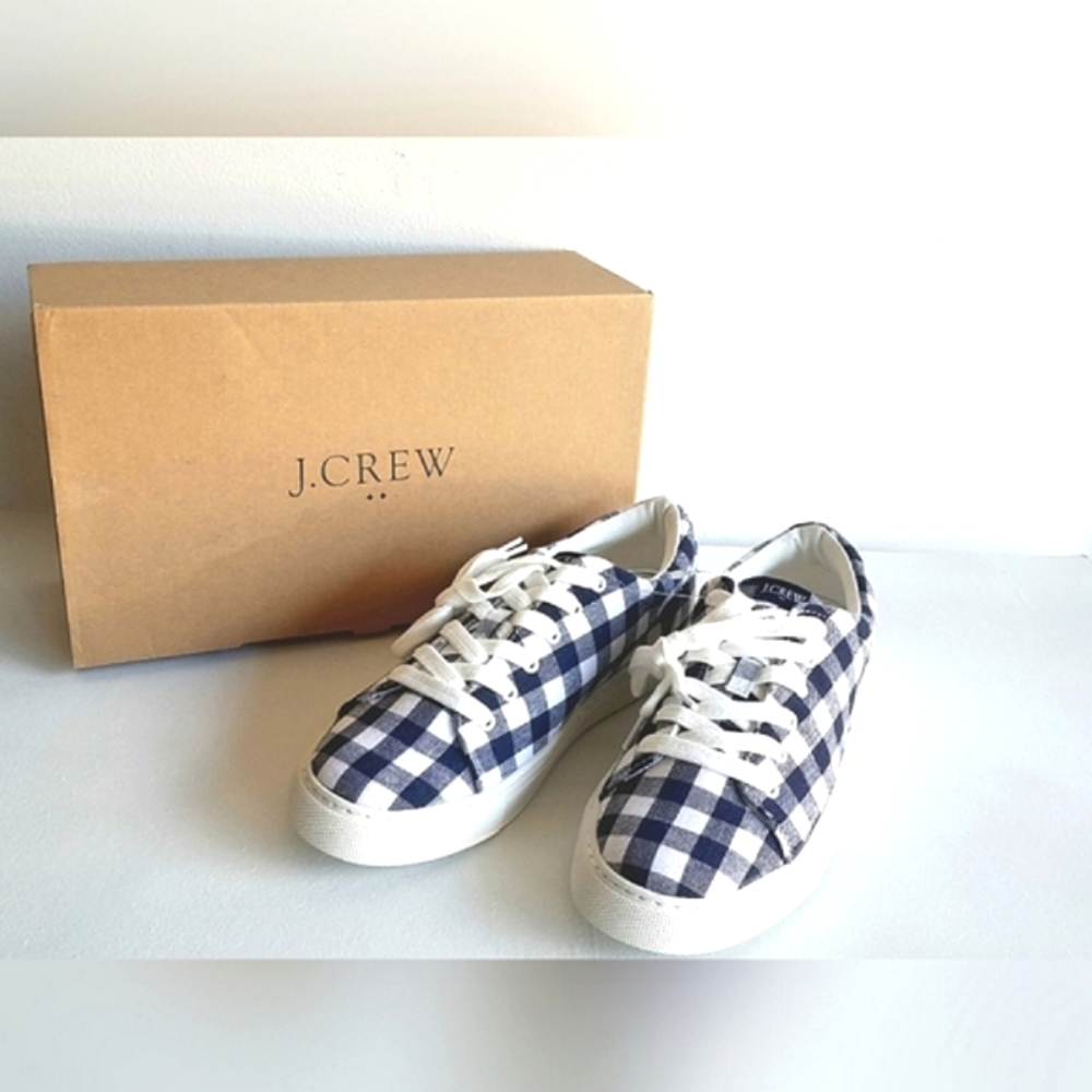 J.Crew Road Trip Printed Canvas Lace Up Sneakers - Picture 8 of 10